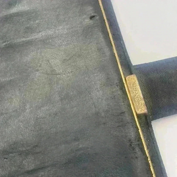 CHANEL CC Kisslock Caviar Bifold Snap Long Wallet Black Authentic - Picture 9 of 16